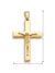 10 Karat Yellow Gold Flat Religious Classic Italian Cross with Crucifix