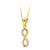 10K Yellow Gold CZ Infinity Charm Pendant with Chain