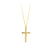 10K Yellow Gold Diamond Cross Pendant with Chain