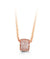 10K Rose Gold CZ Barrel Glider Pendant with Chain