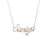 10K Pink Gold 20" 0.90TDW Lab Grown Diamond Saniya Name Necklace