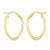 Oval Knife Edge Hoop Earrings in 10K and 14K Yellow Gold