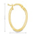 Oval Knife Edge Hoop Earrings in 10K and 14K Yellow Gold