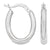 10K 14K White Gold Oval 3MM Tube Earrings