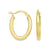 14K Yellow Gold Oval Tube Classic Hoop Earrings