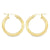 Knife Edge Hoop Earrings in 14K Yellow Gold