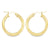 14K Yellow Gold Knife Edge Hoop Earrings