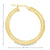 14K Yellow Gold Knife Edge Hoop Earrings