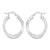 Knife Edge Hoop Earrings in 14K White Gold