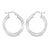 14K White Gold Knife Edge Hoop Earrings