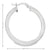 14K White Gold Knife Edge Hoop Earrings