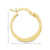 10k and 14k Yellow Gold 4.7mm Tube Round Hoop Earrings