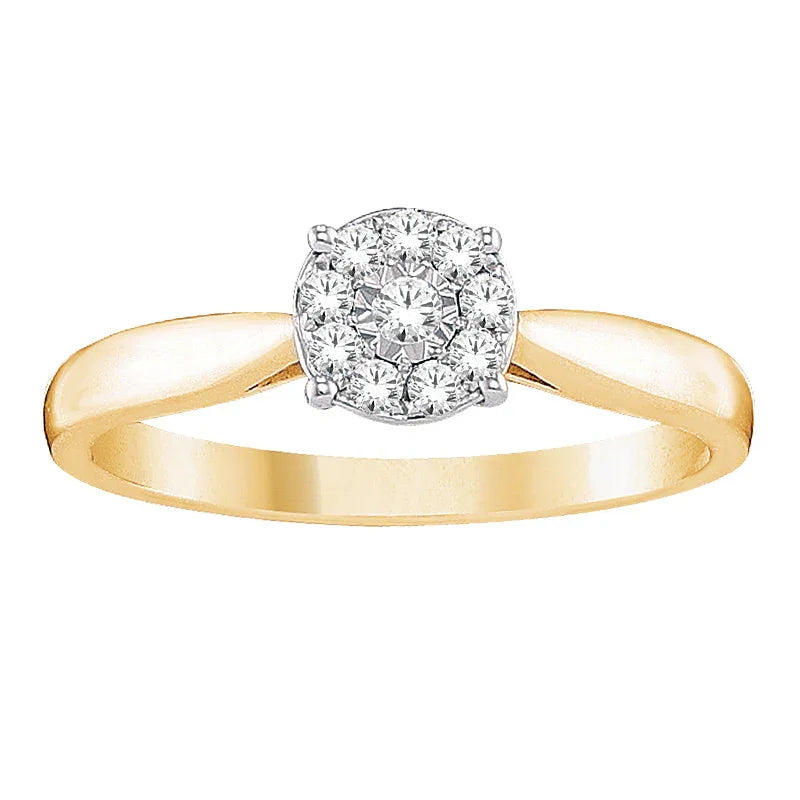 10K Yellow Gold 0.05CT Diamond Promise Ring