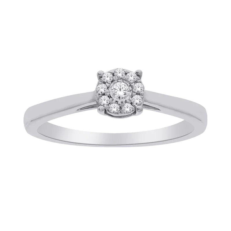 10 Karat White Gold 0.10 TDW Diamond Promise Ring