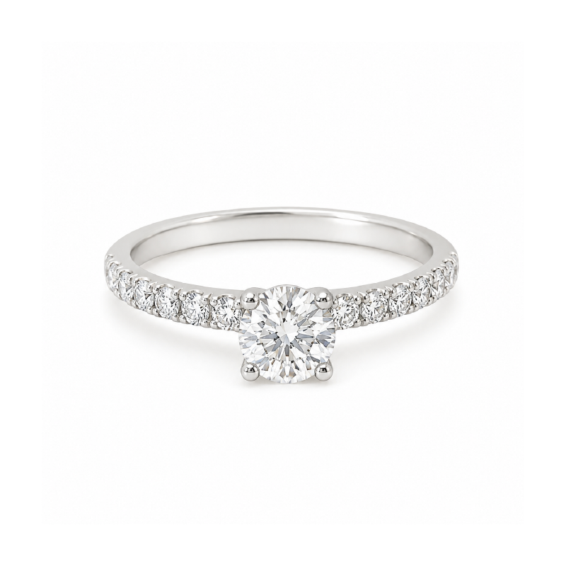 1.00TDW Diamond Engagement Ring in 14K White Gold
