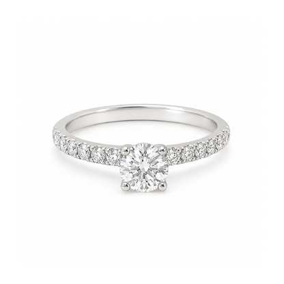 1.00TDW Diamond Engagement Ring in 14K White Gold
