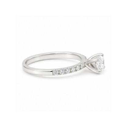 1.00TDW Diamond Engagement Ring in 14K White Gold 