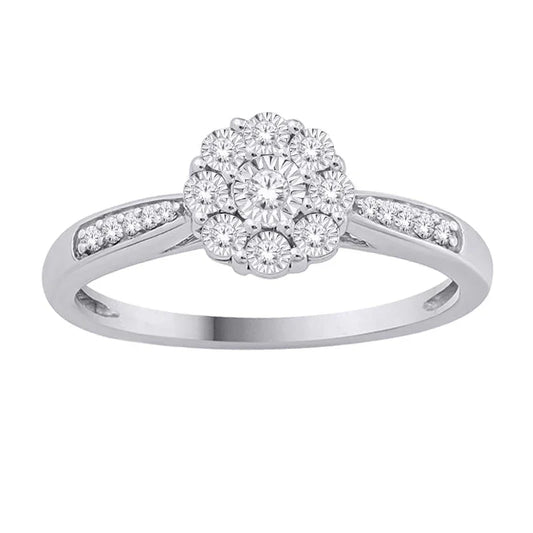  0.10TDW Diamond Promise Ring in 10K White Gold