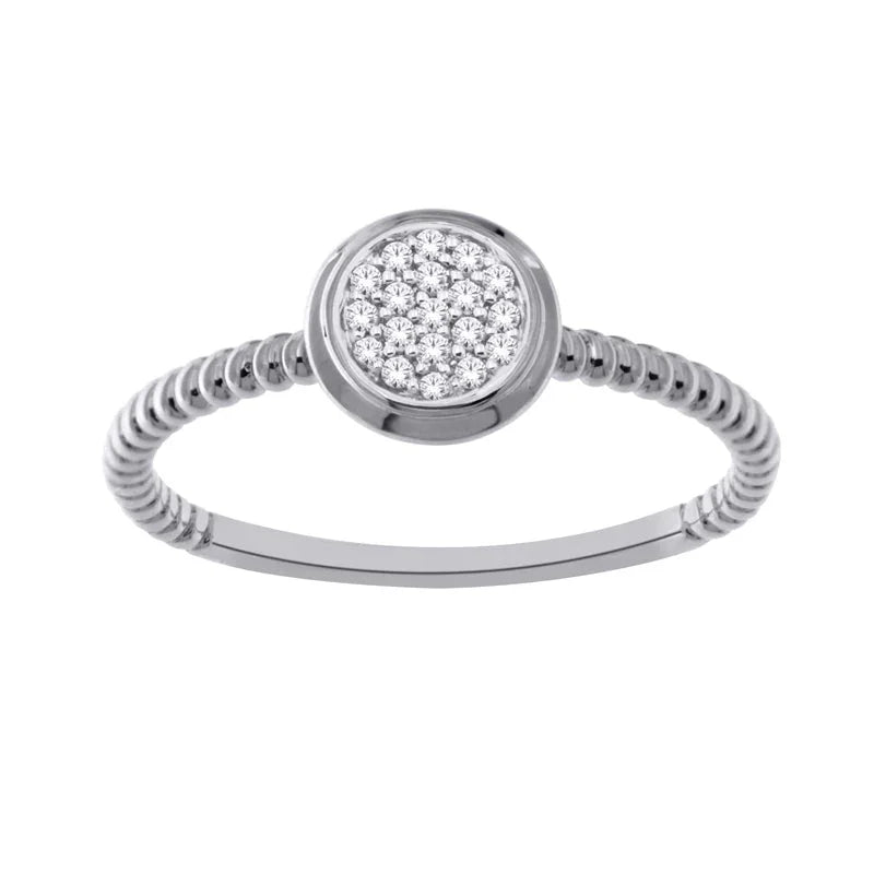 14K White Gold 0.10TDW Diamond Promise Ring