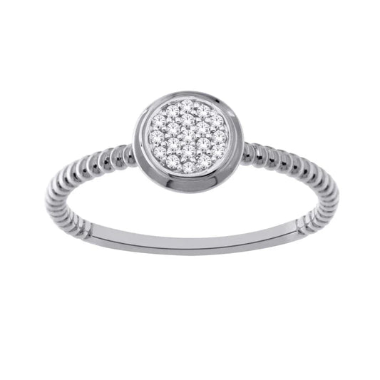 14K White Gold 0.10TDW Diamond Promise Ring