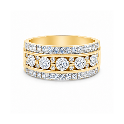 10K Yellow Gold 0.50TDW Diamond Wedding Band