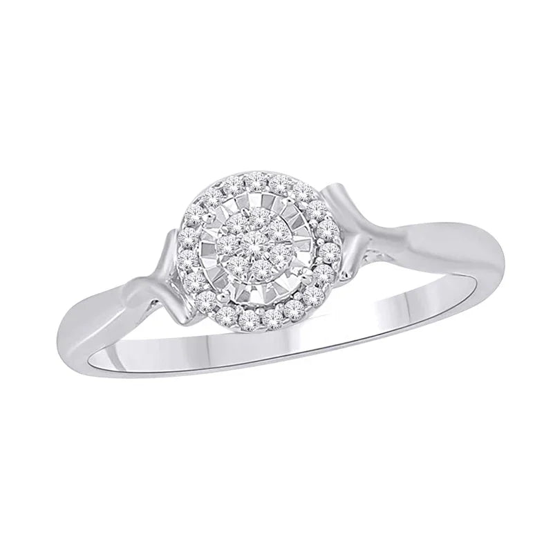 10K White Gold with 0.10ct Diamond Promise Ring