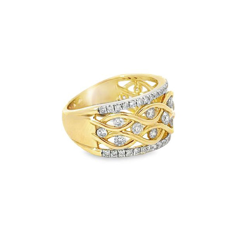 10K Yellow Gold 1.00TDW Diamond Band