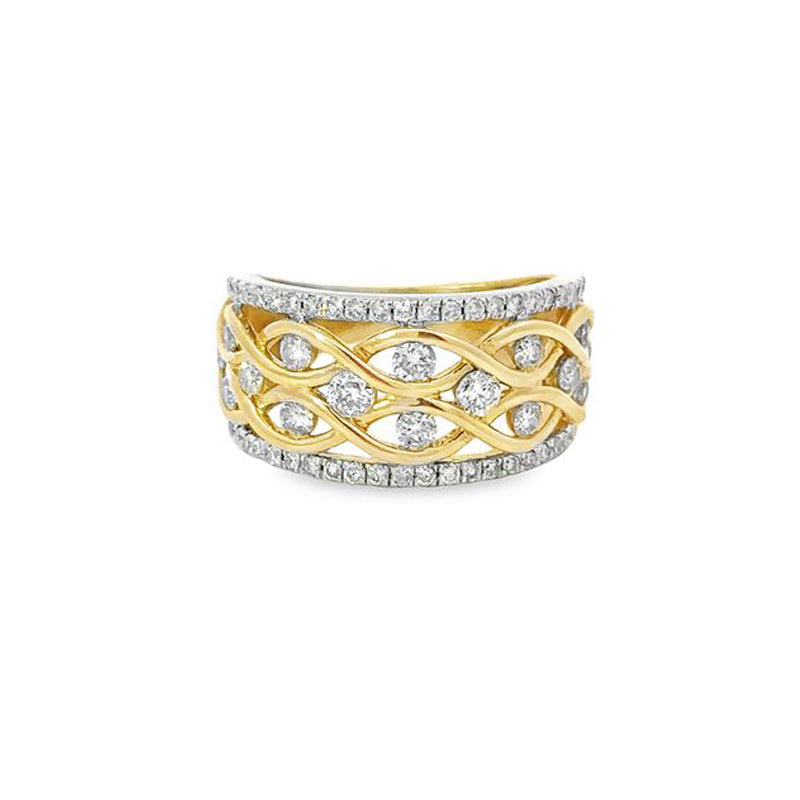 10K Yellow Gold 1.00TDW Diamond Band