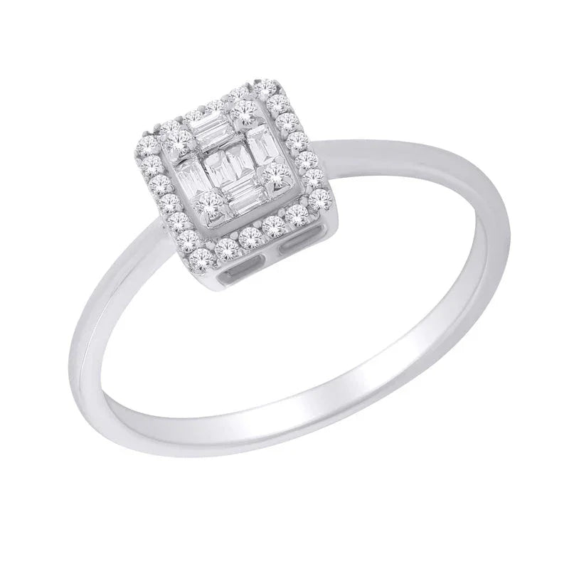 10K White Gold 0.20TDW Diamond Promise Ring