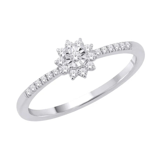 10K White Gold 0.15TDW Diamond Promise Ring