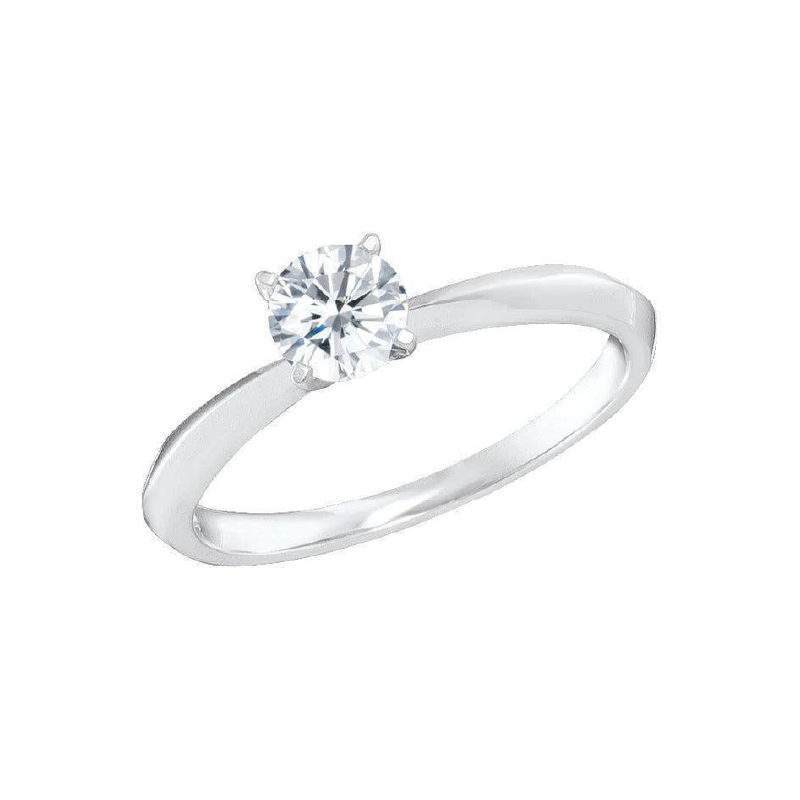 14K White Gold 0.50CT Diamond Solitaire Ring