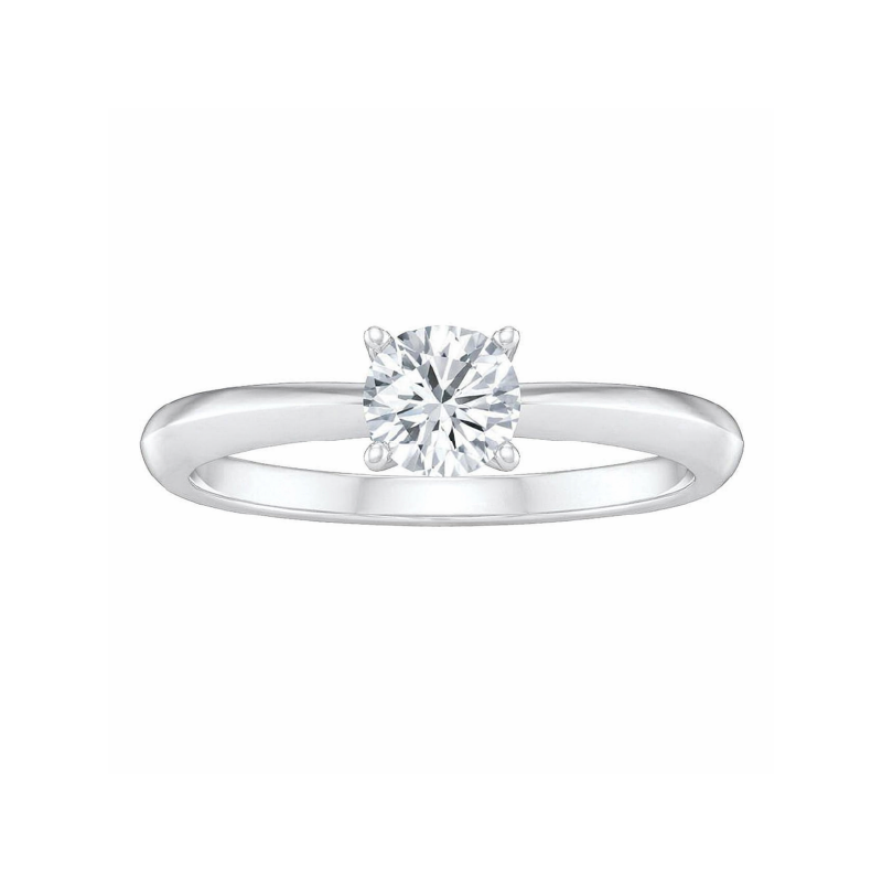14K White Gold 0.50CT Diamond Solitaire Ring
