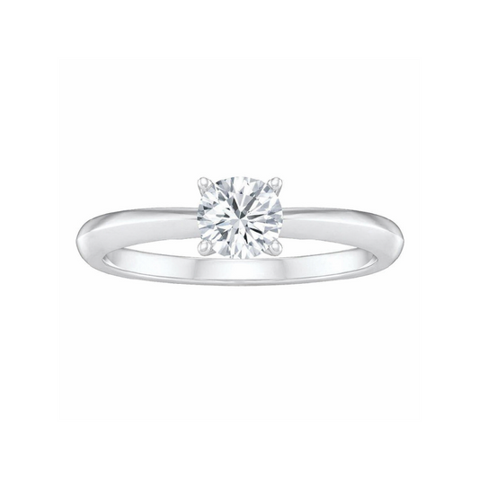 14K White Gold 0.50CT Diamond Solitaire Ring