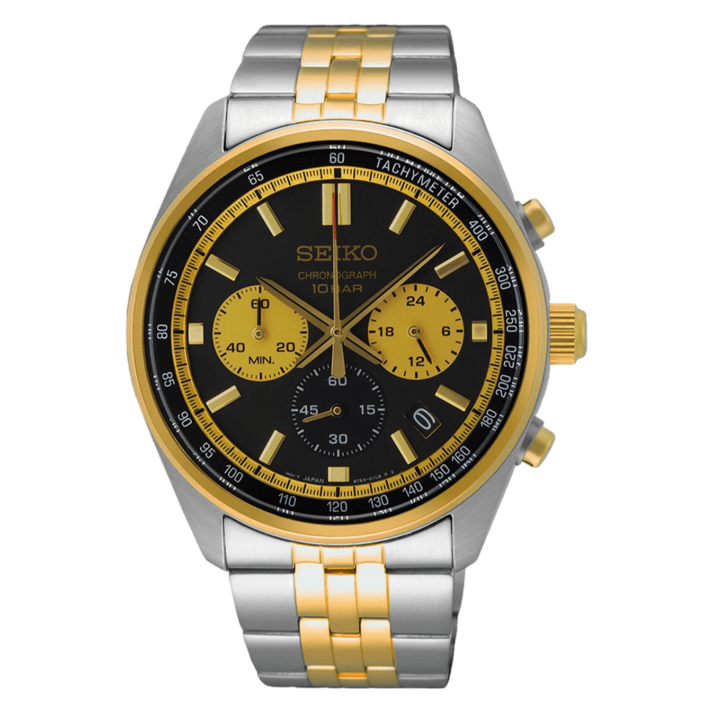 Seiko mens watch chronograph 100m sale