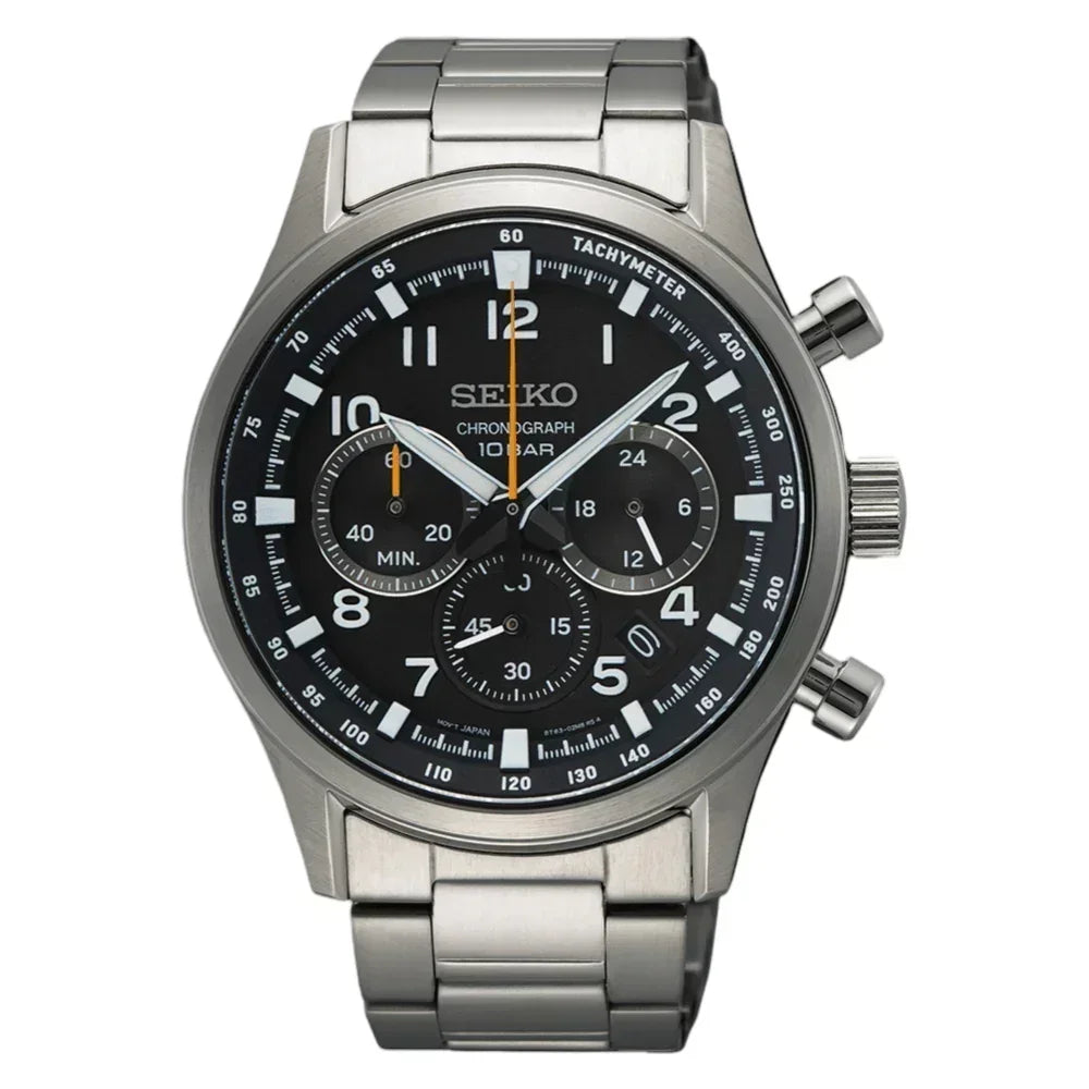 Seiko quartz black dial sales