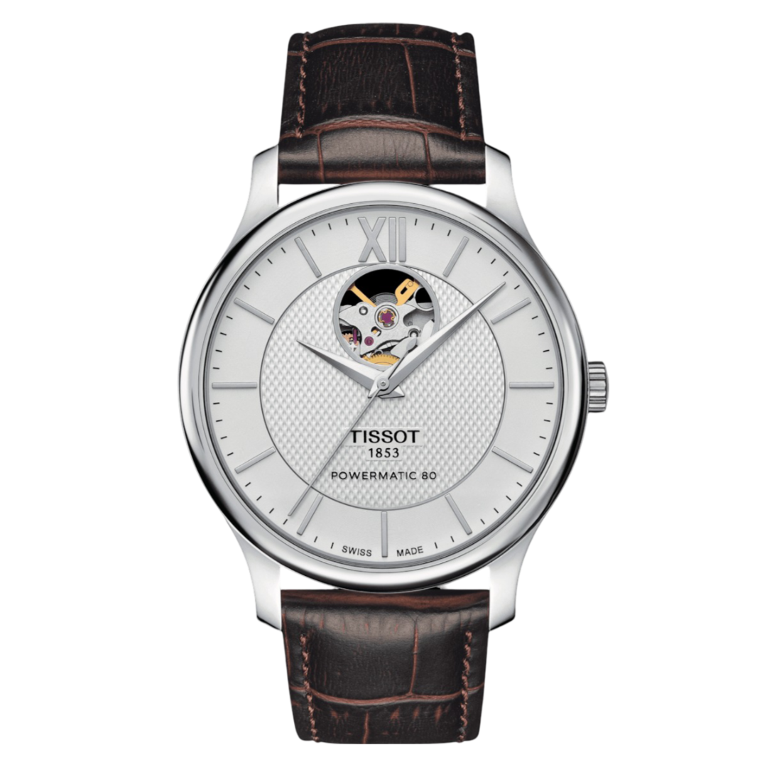 Tissot Tradition Powermatic 80 Open Heart Automatic Men&#39;s Watch T0639071603800