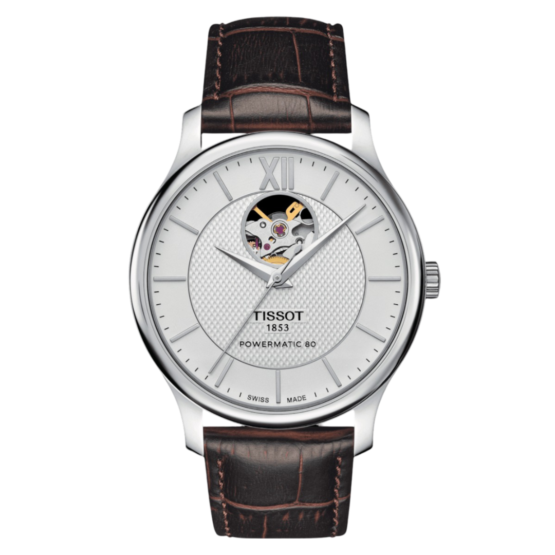 Tissot Tradition Powermatic 80 Open Heart Automatic Men's Watch T0639071603800