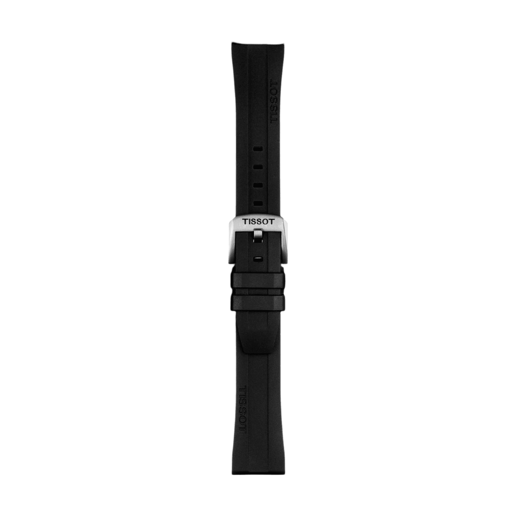Tissot black rubber strap top