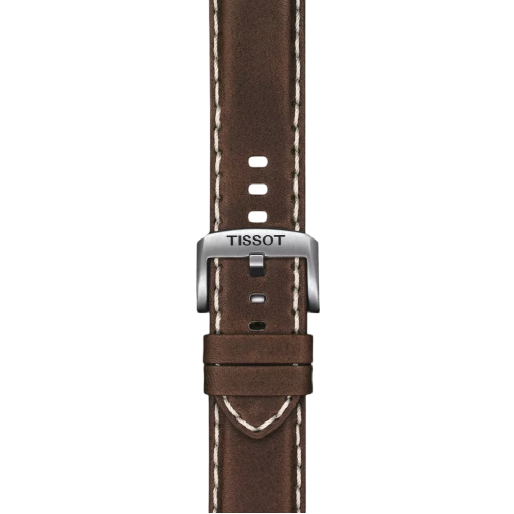 Tissot Official Brown Leather Strap Lugs 22 mm T852044980