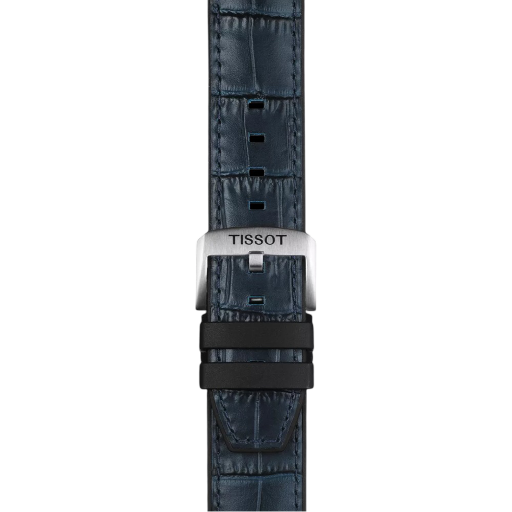 Tissot Official Blue Leather and Rubber Parts Strap Lugs 22 mm T852046765