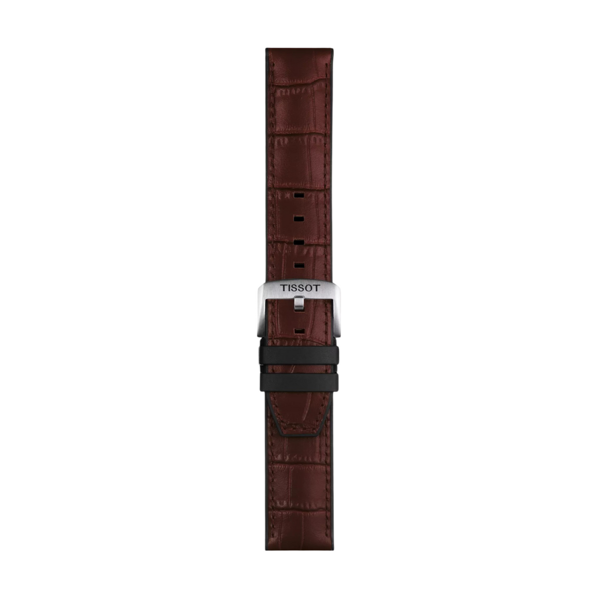 Tissot Official Brown Leather and Rubber Parts Strap Lugs 22 mm T852046767