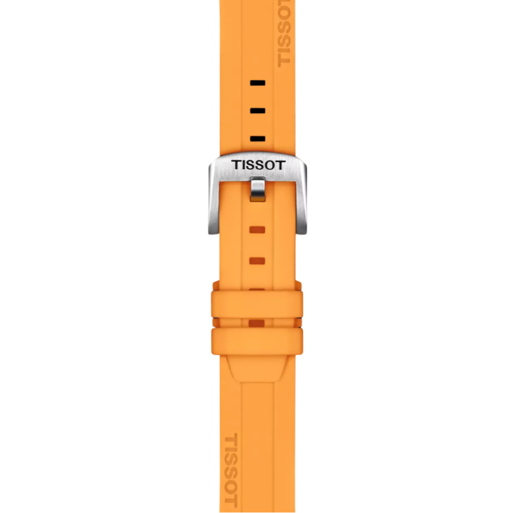 Tissot Official Orange Silicone Strap Lugs 18 mm T852047452