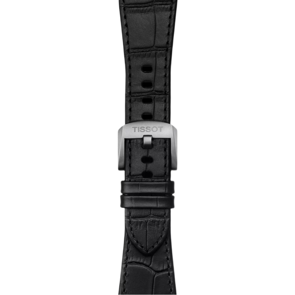 Tissot Official Black PRX 40mm Leather Strap With Steel Endpiece T852047562