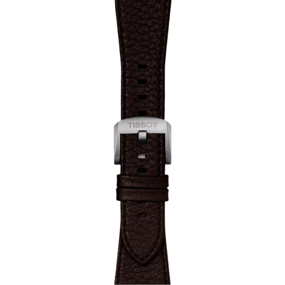 Tissot Official Brown PRX 40mm Leather Strap With Steel Endpiece T852049164