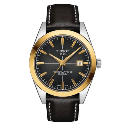 Tissot Gentleman Powermatic 80 Silicium Solid 18K Gold Bezel Automatic Men's Watch T9274074606101