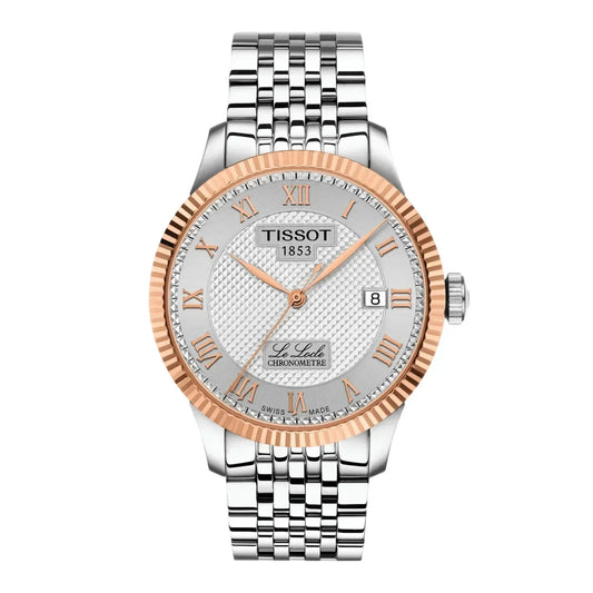 Tissot Le Locle COSC 39mm 18k Gold Bezel T-Gold Automatic Men's Watch T9324084103300