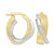 14K Two-Tone Gold Fancy Hoop Earrings