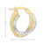 14K Two-Tone Gold Fancy Hoop Earrings