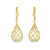 14K Yellow Gold Openwork Filigree Teardrop Earrings