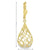 14K Yellow Gold Openwork Filigree Teardrop Earrings